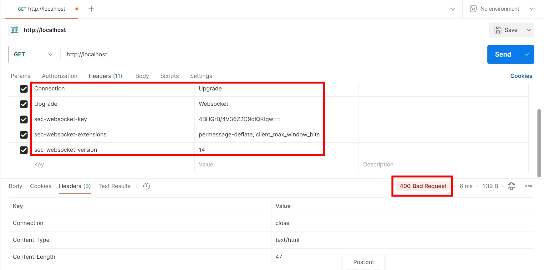 postman-invalid-sec-websocket-version-header