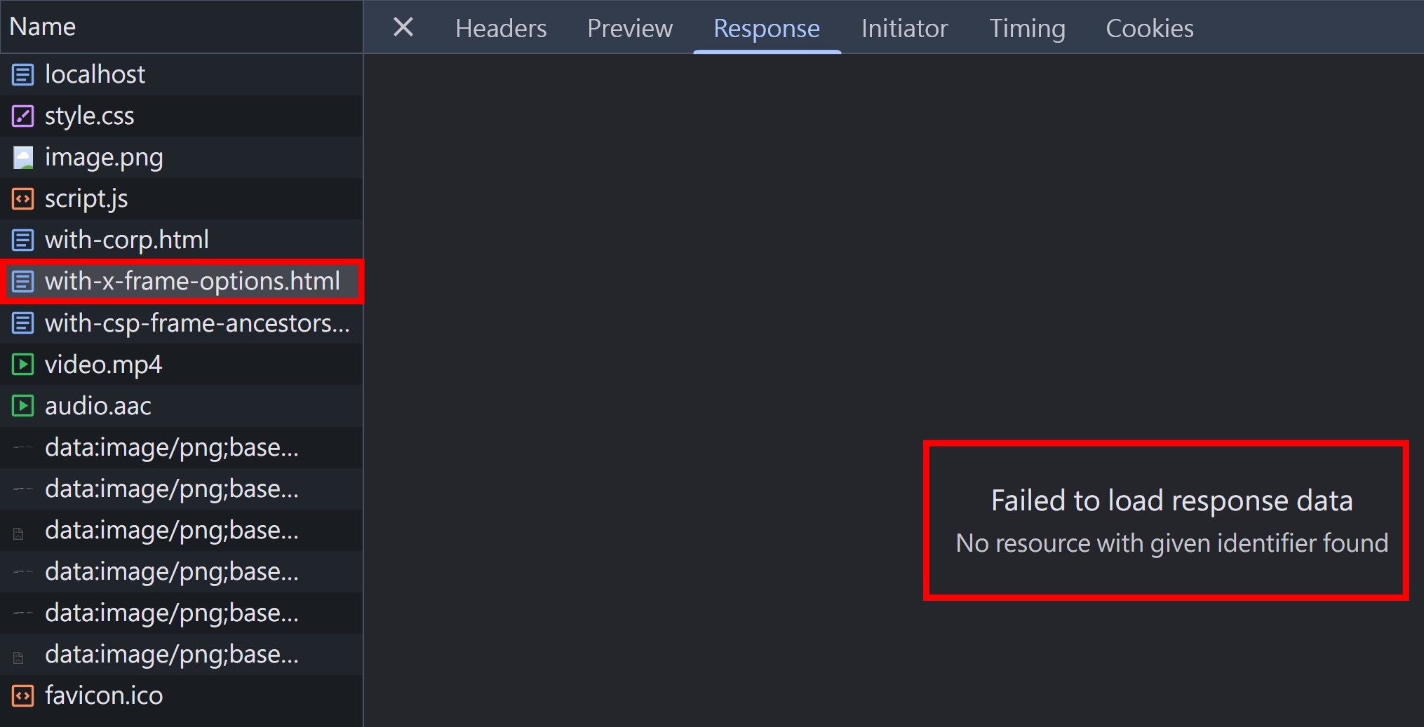 x-frame-options-no-response-body